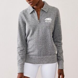 [Roots] Original Half Zip Polo - Salt & Pepper - S